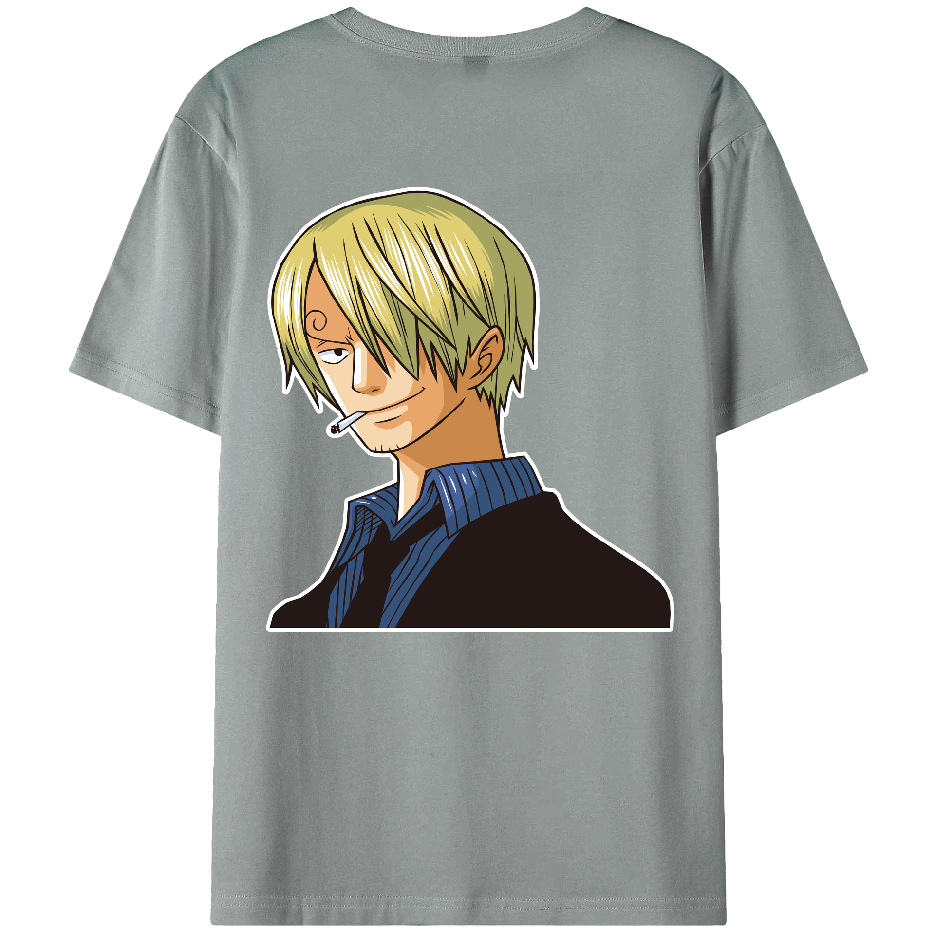 （画像用） ワンピース サンジ ONE PIECE Sanji 綿100％ メンズ半袖Tシャツ（バックプリント） 通気性